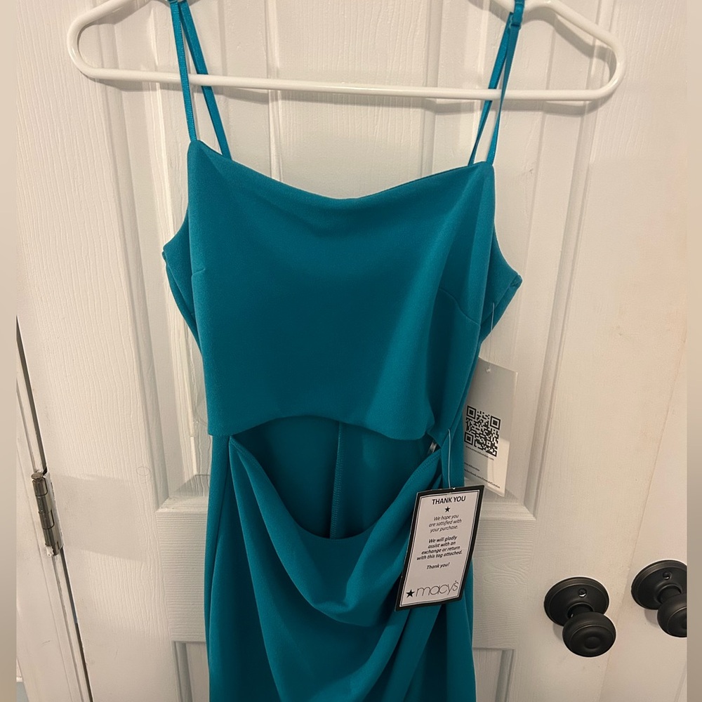 Emerald Sundae Asymmetrical Turquoise Dress